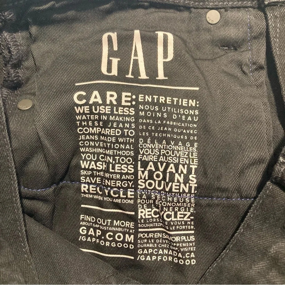 GAP Sz 30 x 30 Straight Gapflex Jeans in Black New with tags - Picture 12 of 12